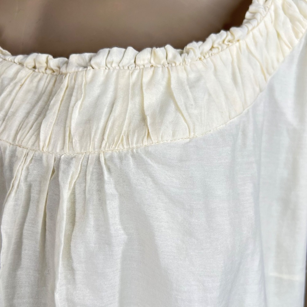 J JILL Large Ivory Silk Blend Sleeveless Top Summer Casual Basic - Picture 4 of 6